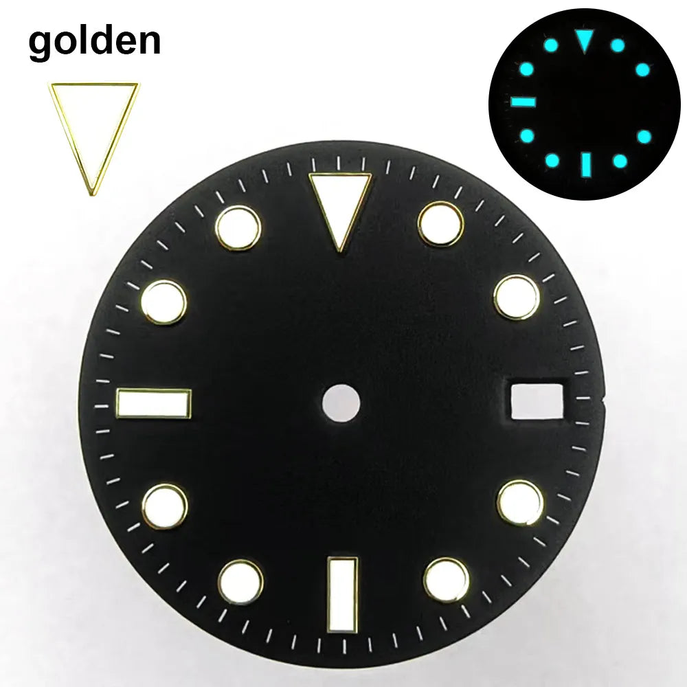 151 type of dials Submariner 28.5mm dial with calendar window suitable for NH35 movement luminous dial can support DIY dial customization name/logo
