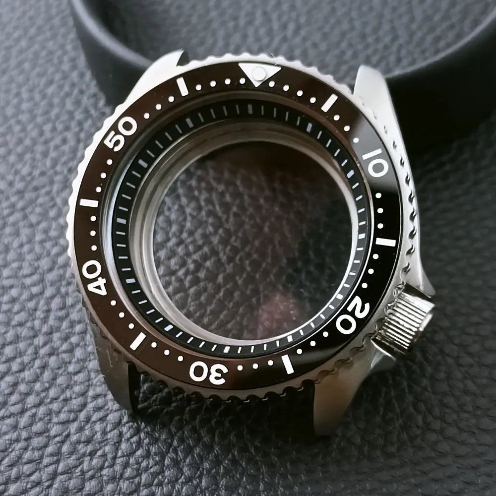 42mm Skx007ケースMod for NH35 316スチールケース NH35 NH36ムーブメント/ダイヤルケース プレーンサファイアガラス 22mmストラップ ウォッチボックス