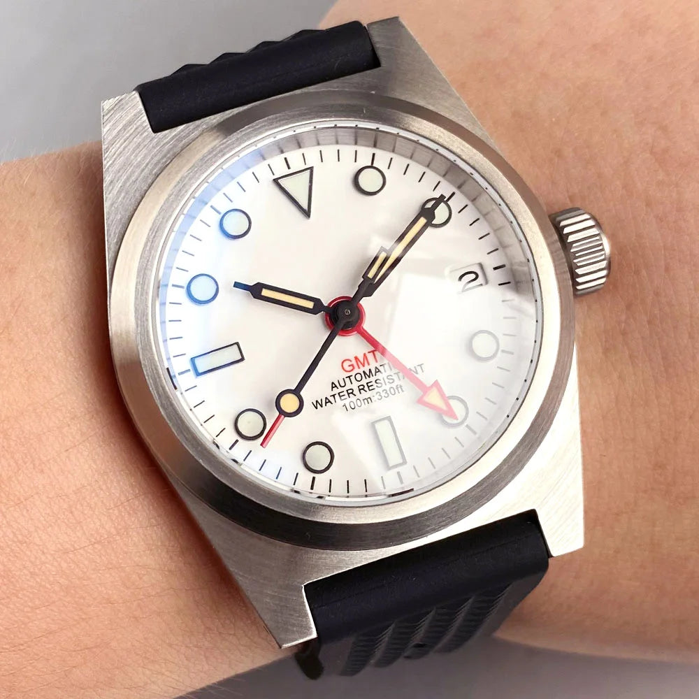 Pilot GMT Watch Unimatic U2 Tandorio 38mm TD108G NH34 Automatic Sapphire 20ATM Luminous