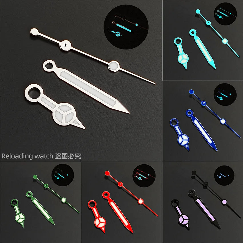 Nh35 Silver Green Watch Hands Luminous Nh35 Silver Green Watch Hands Luminous