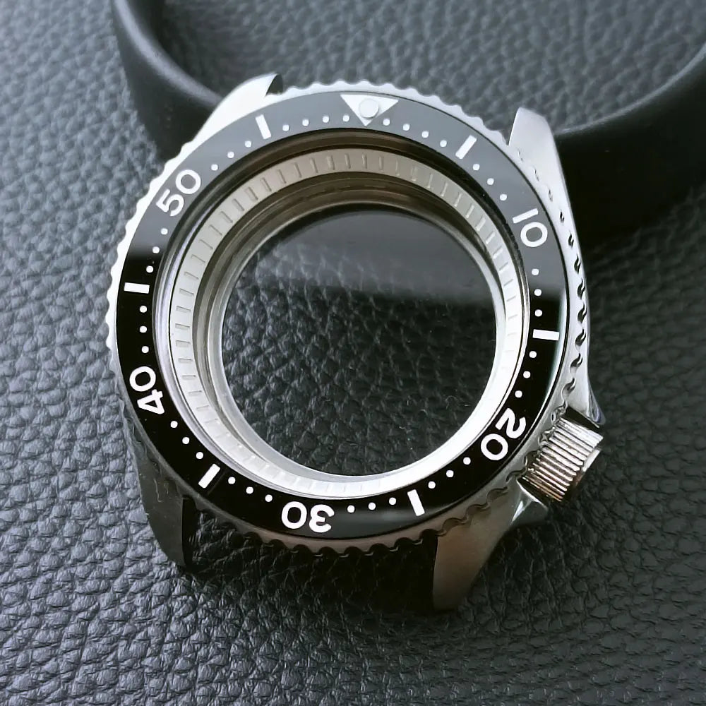 42mm Skx007ケースMod for NH35 316スチールケース NH35 NH36ムーブメント/ダイヤルケース プレーンサファイアガラス 22mmストラップ ウォッチボックス