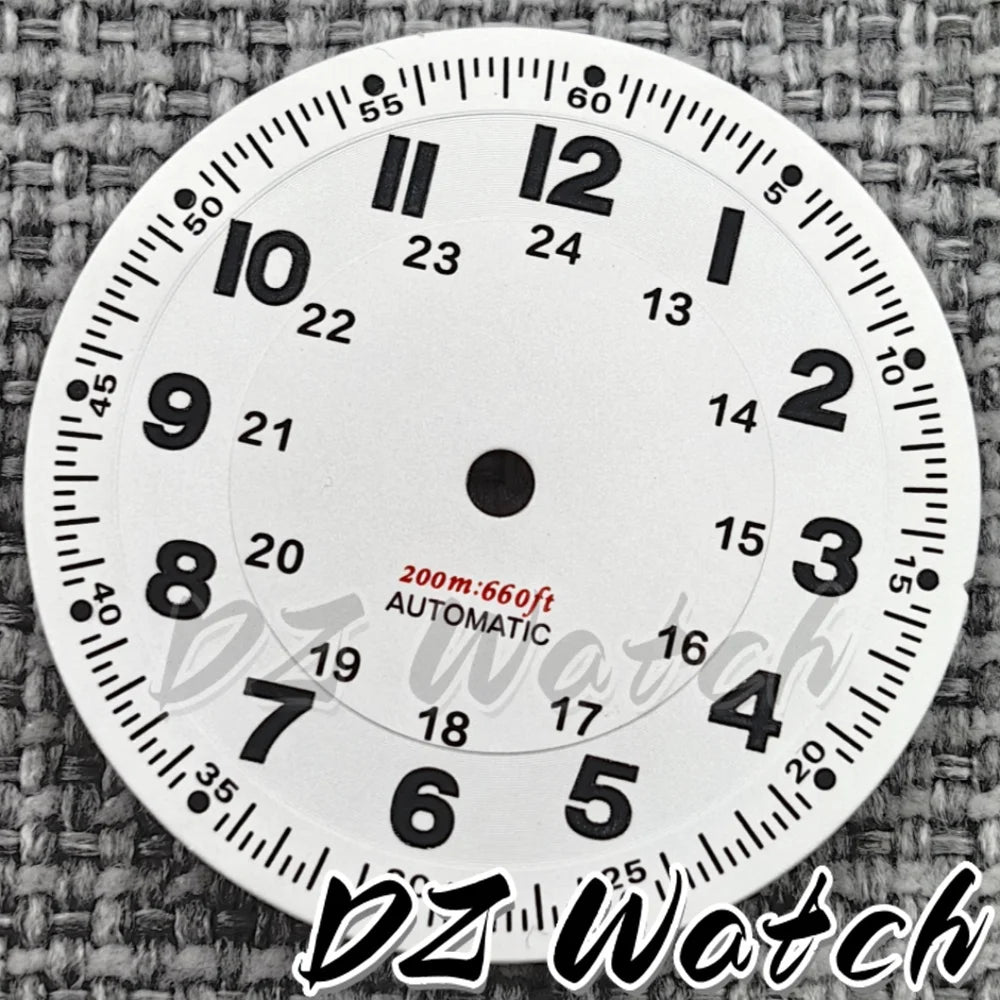 NH35 New 29mm Black/White/Green/Blue Pilot Style Watch Dial Face Set Arabic Numerals Fit NH36 ETA2824 PT5000 Automatic Movement