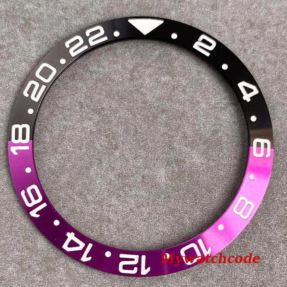 38mm x 30.5mm Black Red Purple Bezel Insert Replacement Part For 40mm GMT SUB SKX 007 Mens Watch Accessories Case Ring