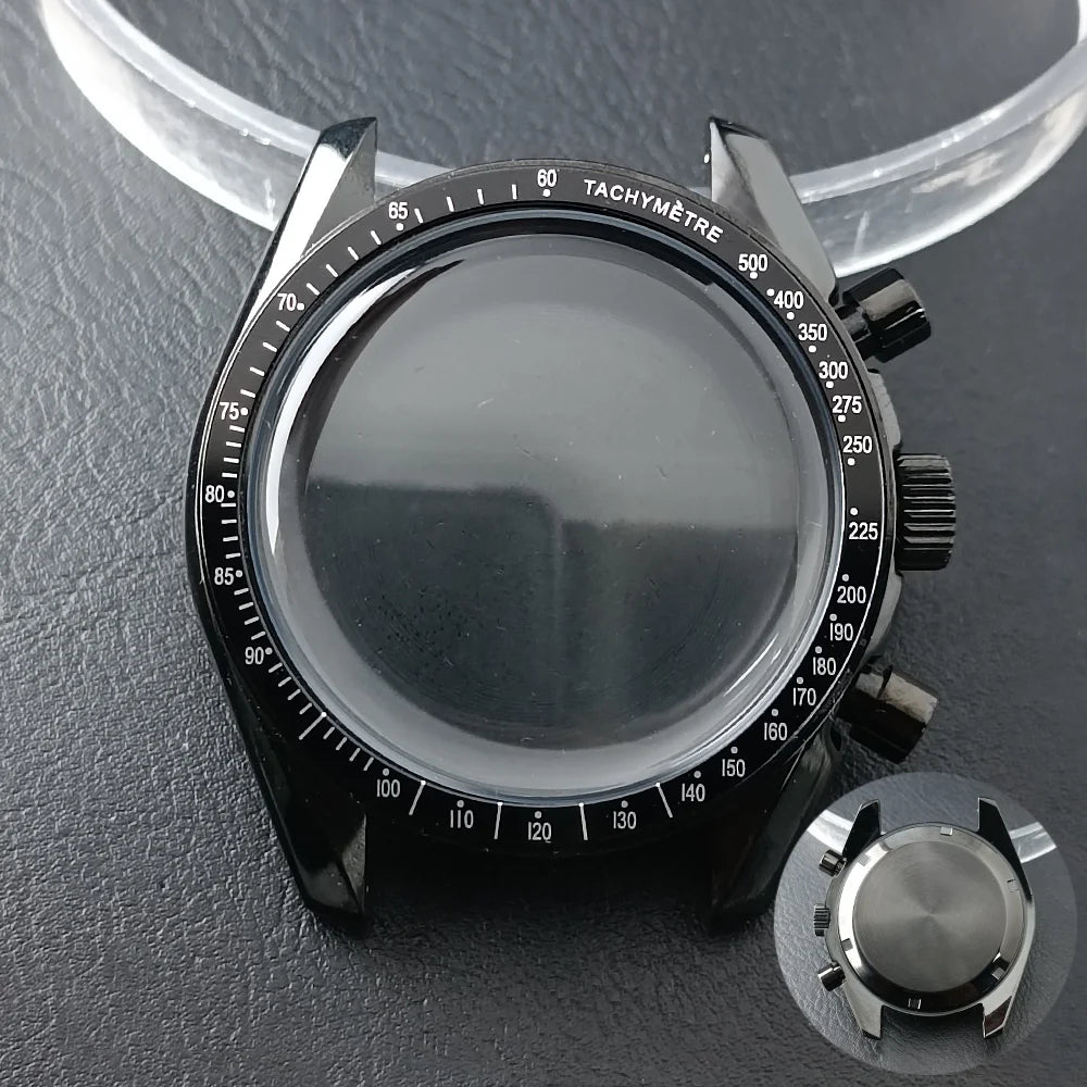 39.7mm watches metal case FIT VK63 movement case watch accessories watch parts Fits 20mm strap Watch Box