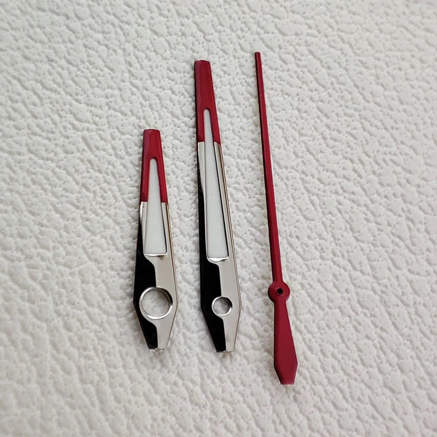 NH35 Hands Red sleeve Polished Hands Green Luminous Watch Accessories For NH34 NH35 NH36 4R 7S Movement