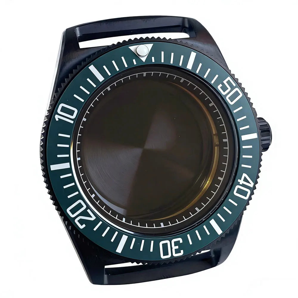 42mm Black PVD FXD Watch Case Sapphire Glass Fit NH35 NH36 NH38 ETA2824 PT5000 ST2130 20Bar