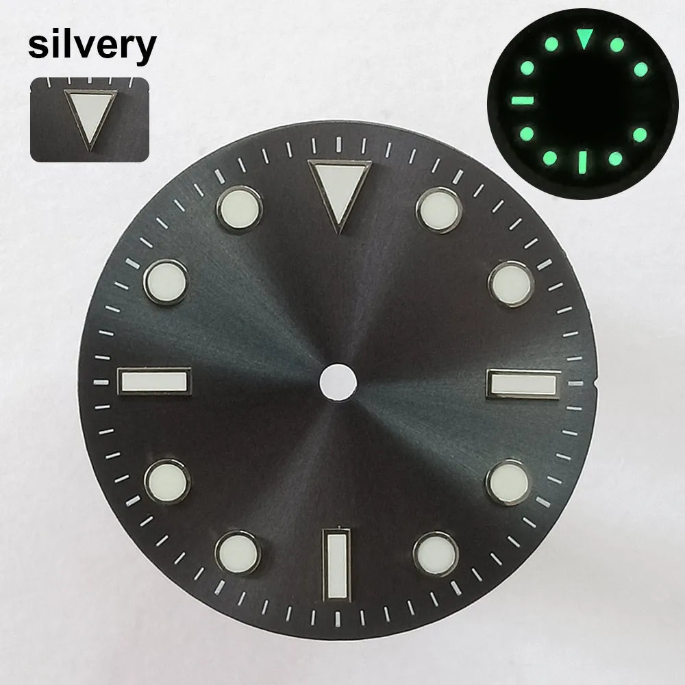 151 type of dials Submariner 28.5mm dial with calendar window suitable for NH35 movement luminous dial can support DIY dial customization name/logo