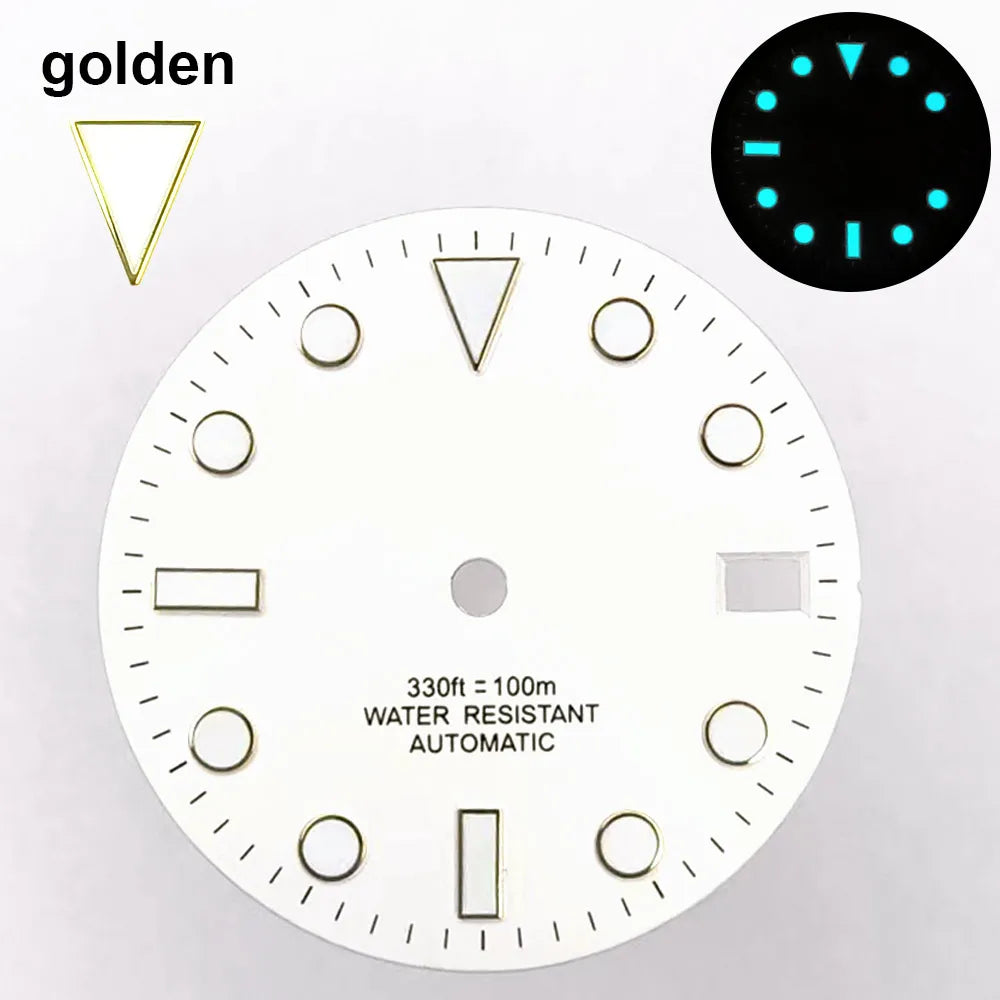 151 type of dials Submariner 28.5mm dial with calendar window suitable for NH35 movement luminous dial can support DIY dial customization name/logo