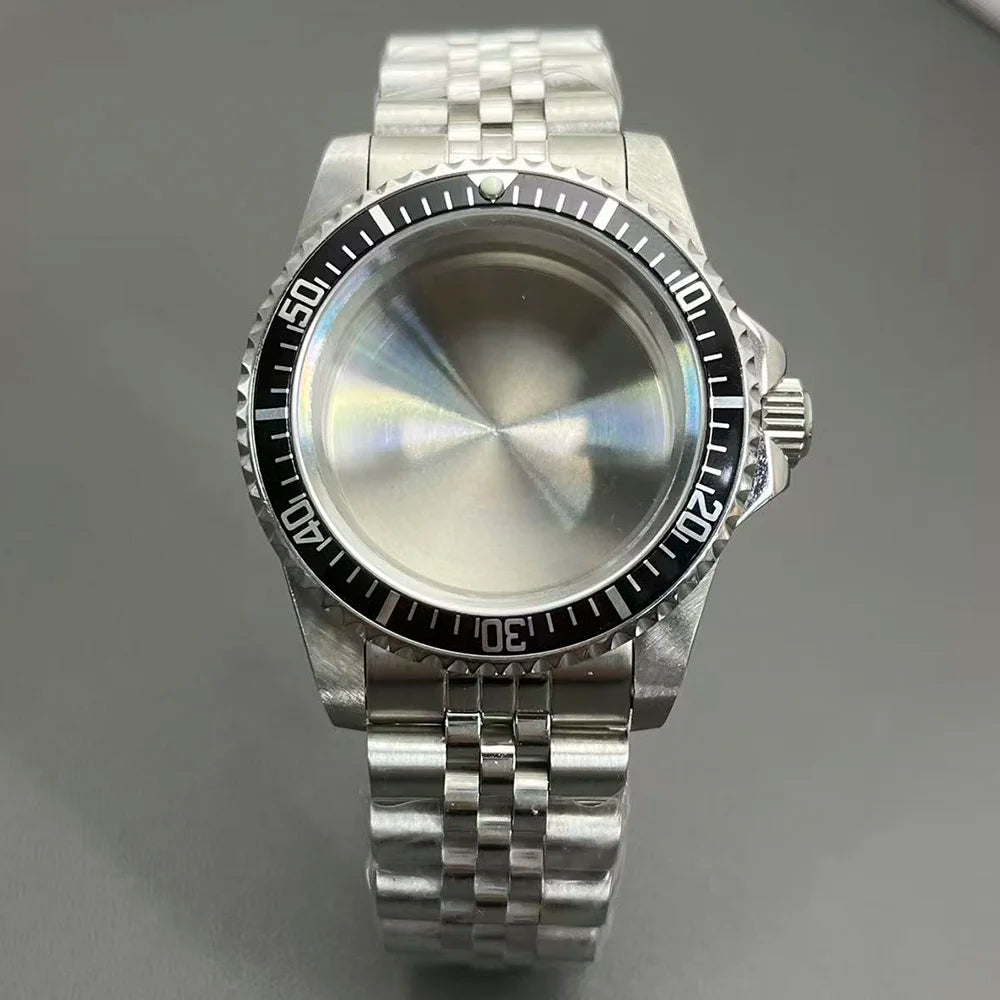 Retro Diver case 39mm,10bar waterproof stainless steel sapphire crystal case, suitable for NH34, NH35, NH36 mechanical movement accessories