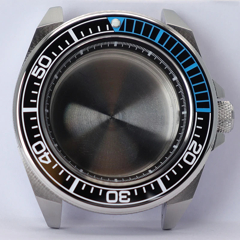 43.8mm Modified Samurai Watch Case Sapphire For NH35 NH36 NH38 4R36 Movements 100M Waterproof