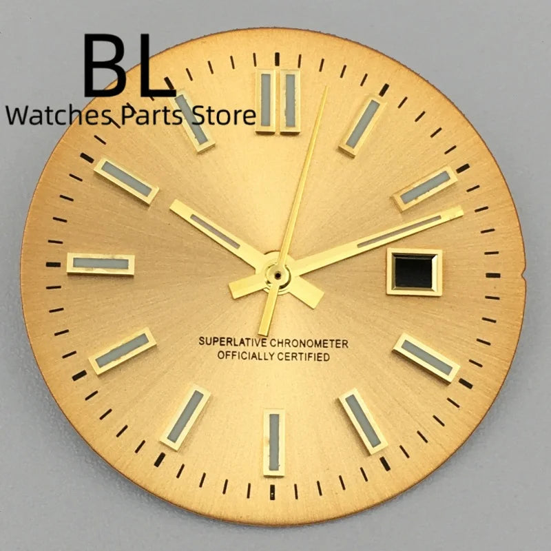 24.5MM Dial for women's watch Sunburst NH05 Watch Dial Gold Rose Sticks Number Women's Mechanical Watch Modified Parts Fit 31mm NH05 NH06 Watch