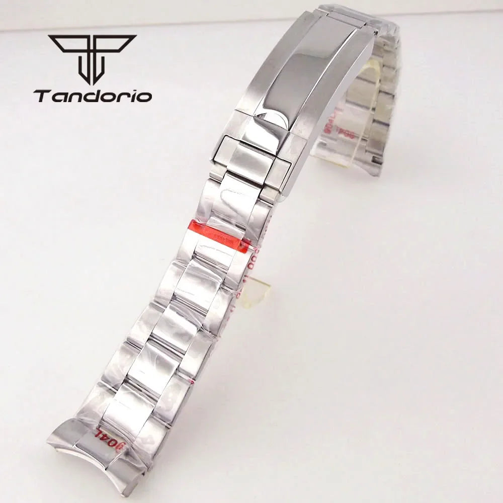 39mm Quartz Watch Case+Watchband Sapphire Glass Fit VK63 VK64 Movt Multi-Functional Chronograph Men Wristwatch Accessories Parts