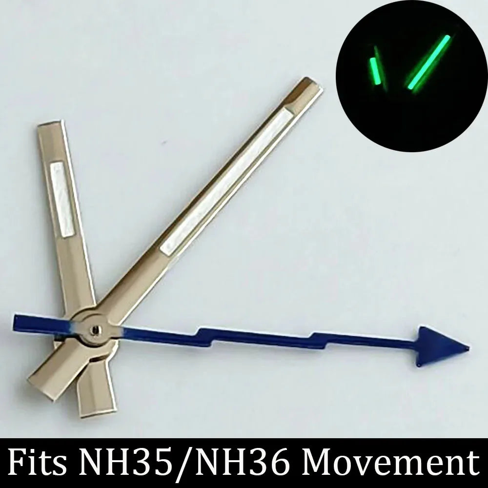 high-quality Watch accessories watch pointer NH series 35 NH36 hands green luminous suitable for N H35/ NH36 movement
