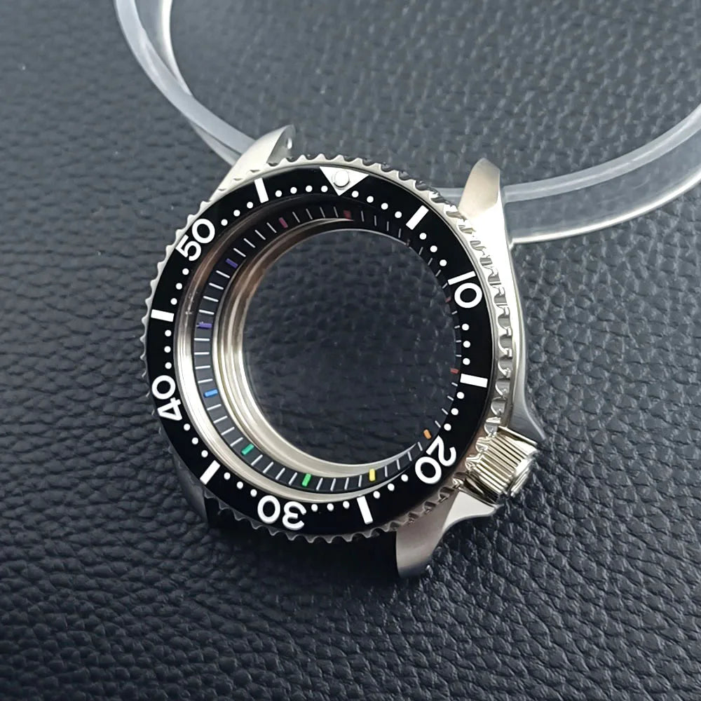 42mm Skx007ケースMod for NH35 316スチールケース NH35 NH36ムーブメント/ダイヤルケース プレーンサファイアガラス 22mmストラップ ウォッチボックス