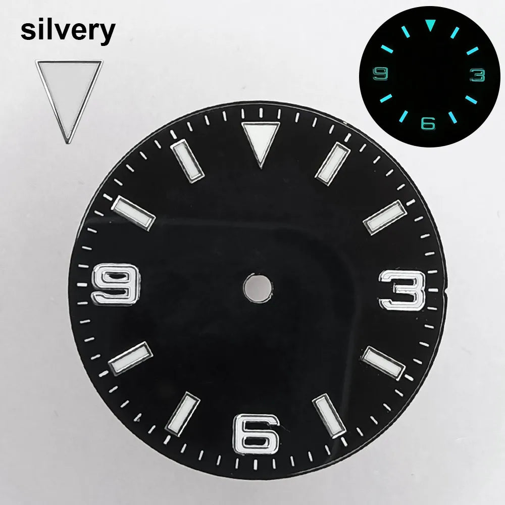 151 type of dials Submariner 28.5mm dial with calendar window suitable for NH35 movement luminous dial can support DIY dial customization name/logo