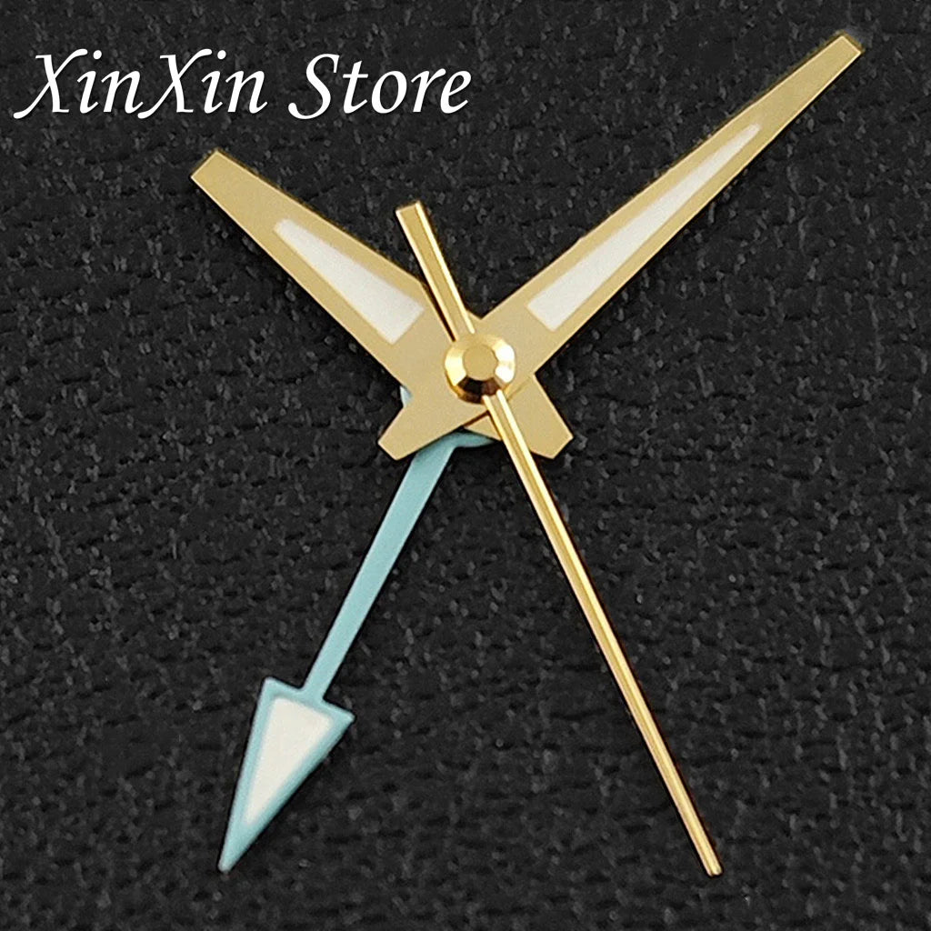 GS 4 Pointers NH34A GMT Watch Hands C3 Green Luminous Watch Needles for NH34 NH35 NH36 NH38 Movement