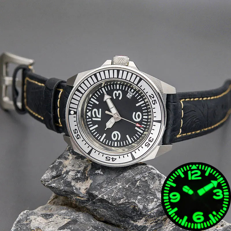 Sterile King Samurai Watch C3 Luminous Sapphire NH35 Automatic Diver 20Bar 43MM