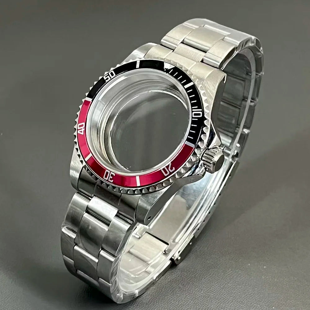 Retro Diver case 39mm,10bar waterproof stainless steel sapphire crystal case, suitable for NH34, NH35, NH36 mechanical movement accessories