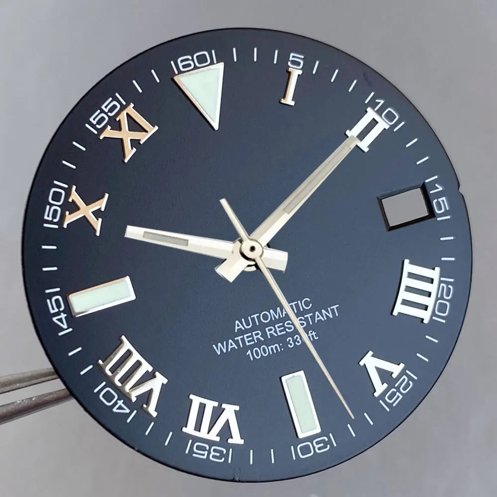 Wimbledon Style Roman Numeral Sunburst Dial 29mm Watch Dial Face For NH35 NH36 NH38 Movement Watch Replacement Part
