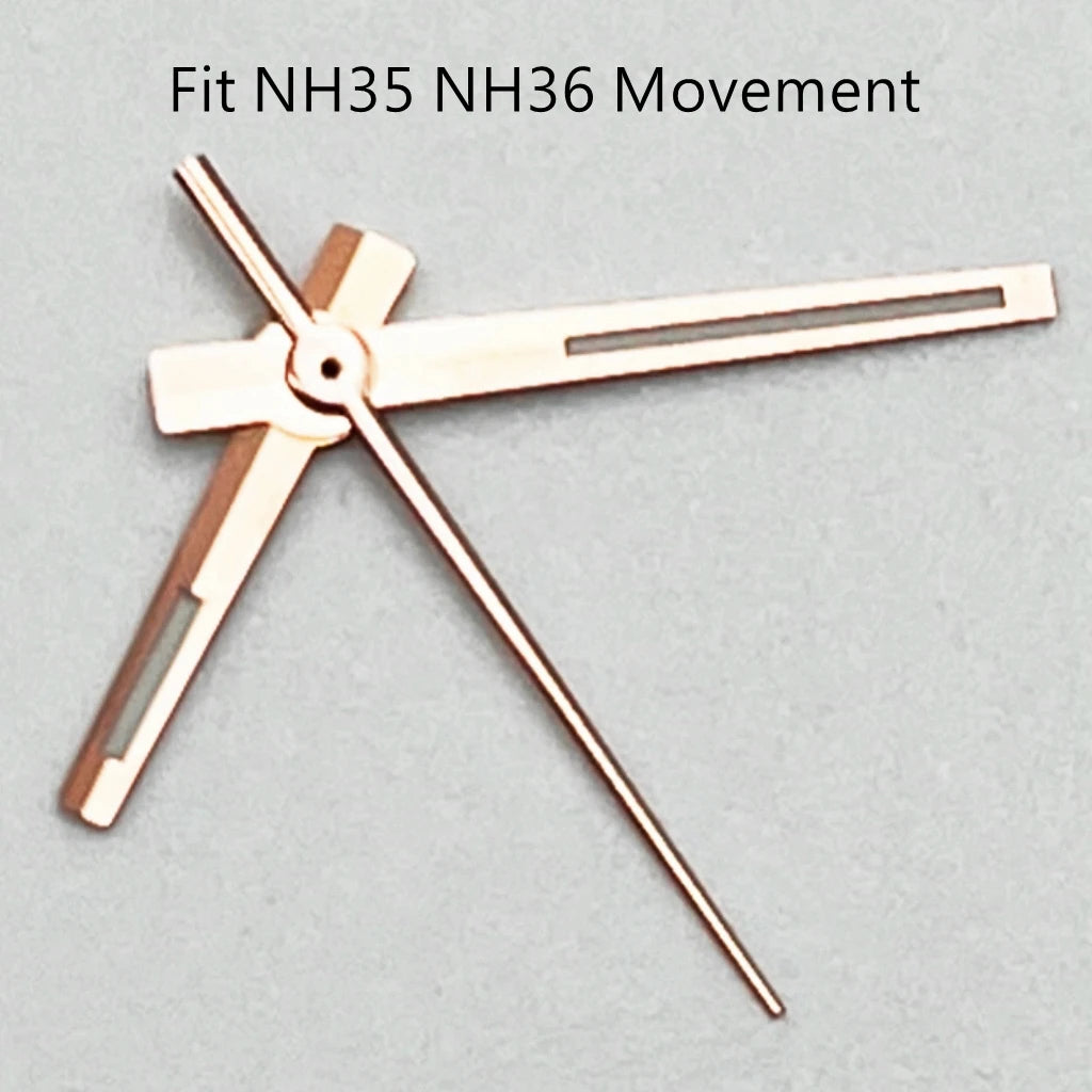 NH35 Silver/Rose gold Watch Luminous Hands Fit NH35 NH36 ETA2836 2824 DG2813 3804 Miyota8215 8205 821A Movement Automatic
