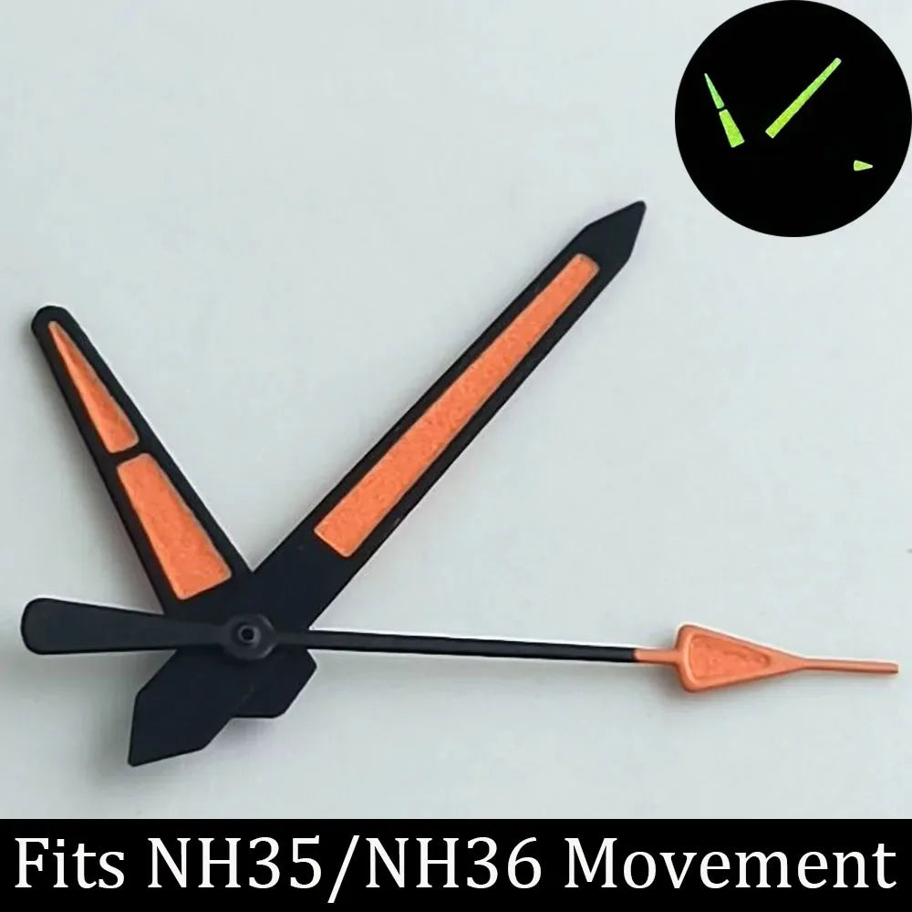 high-quality Watch accessories watch pointer NH series 35 NH36 hands green luminous suitable for N H35/ NH36 movement