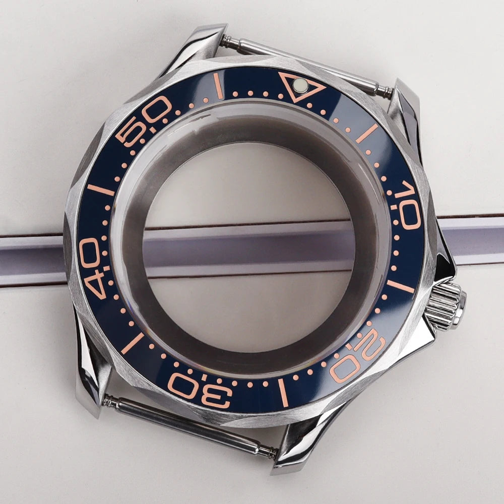 41mm Seamaster Watch Case 316 Stainless Steel 100M Waterproof for NH35 NH36 NH38 Movements 31mm Dial Watch Accessories