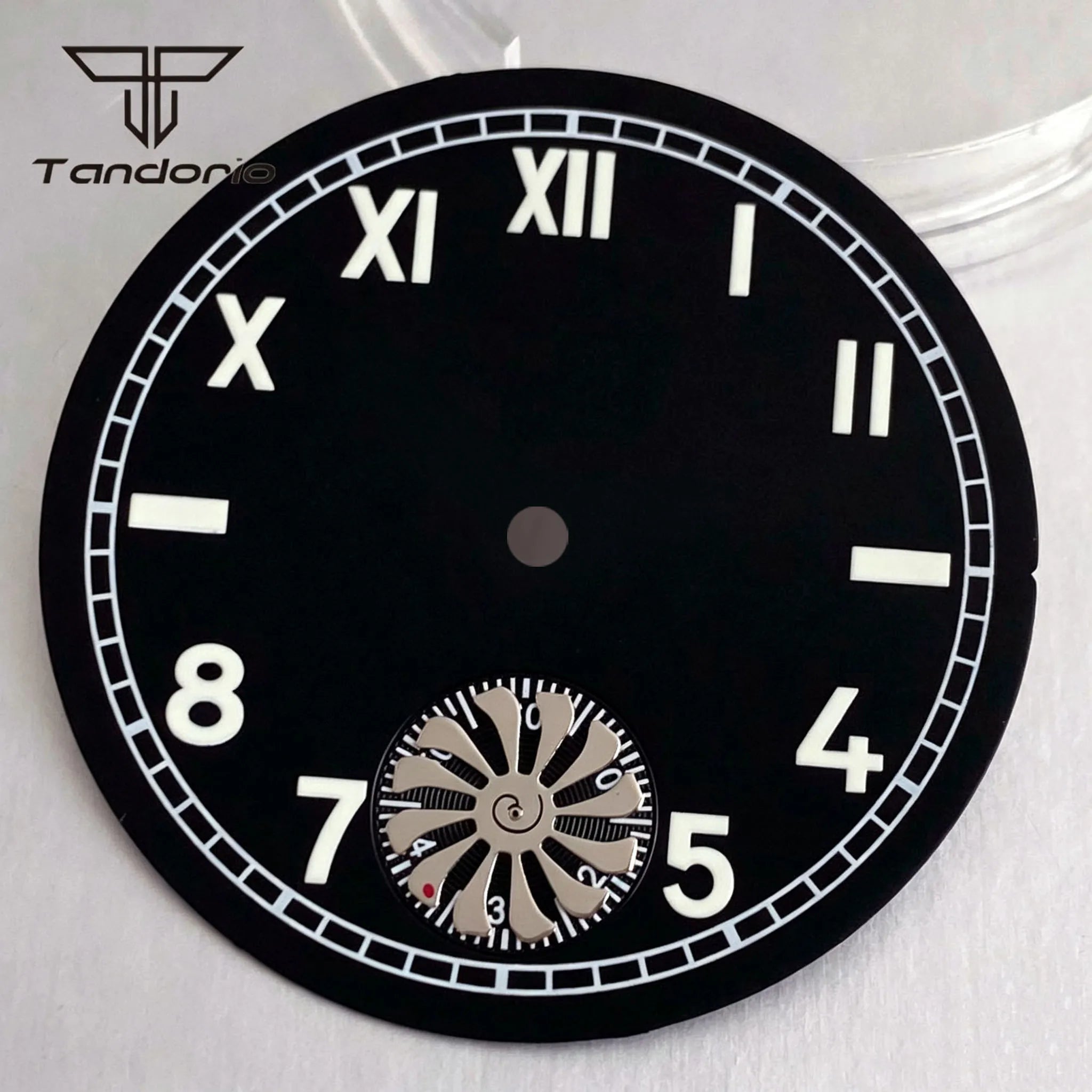 ETA6498 Watch case ST3621 42mm Manual Winding Pilot+37mm Dial Set Sapphire Transparent Back 5ATM