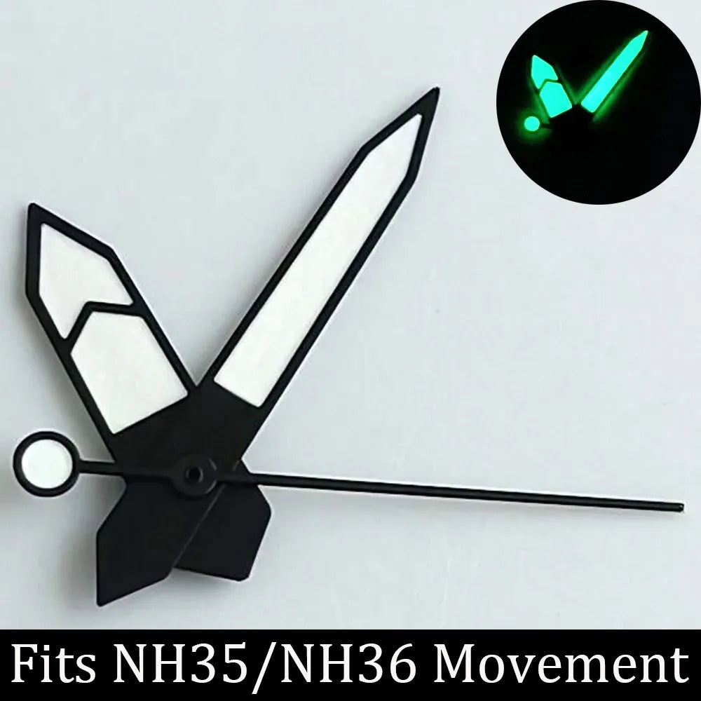 high-quality Watch accessories watch pointer NH series 35 NH36 hands green luminous suitable for N H35/ NH36 movement