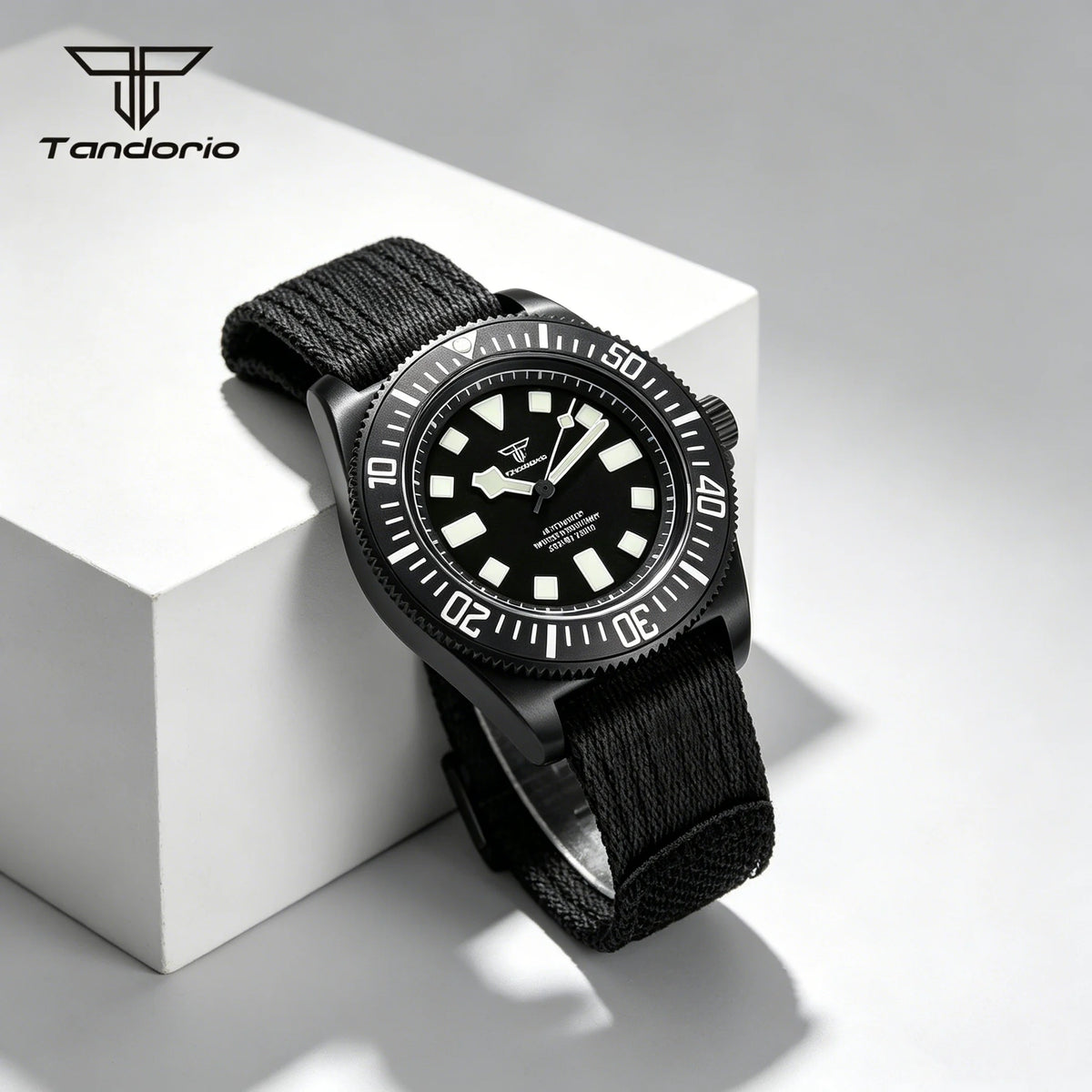 42mm PVD Black FXD Tandorio TD267B Titanium Diver NH35 Miyota 8215 PT5000 Automatic Sapphire 20ATM