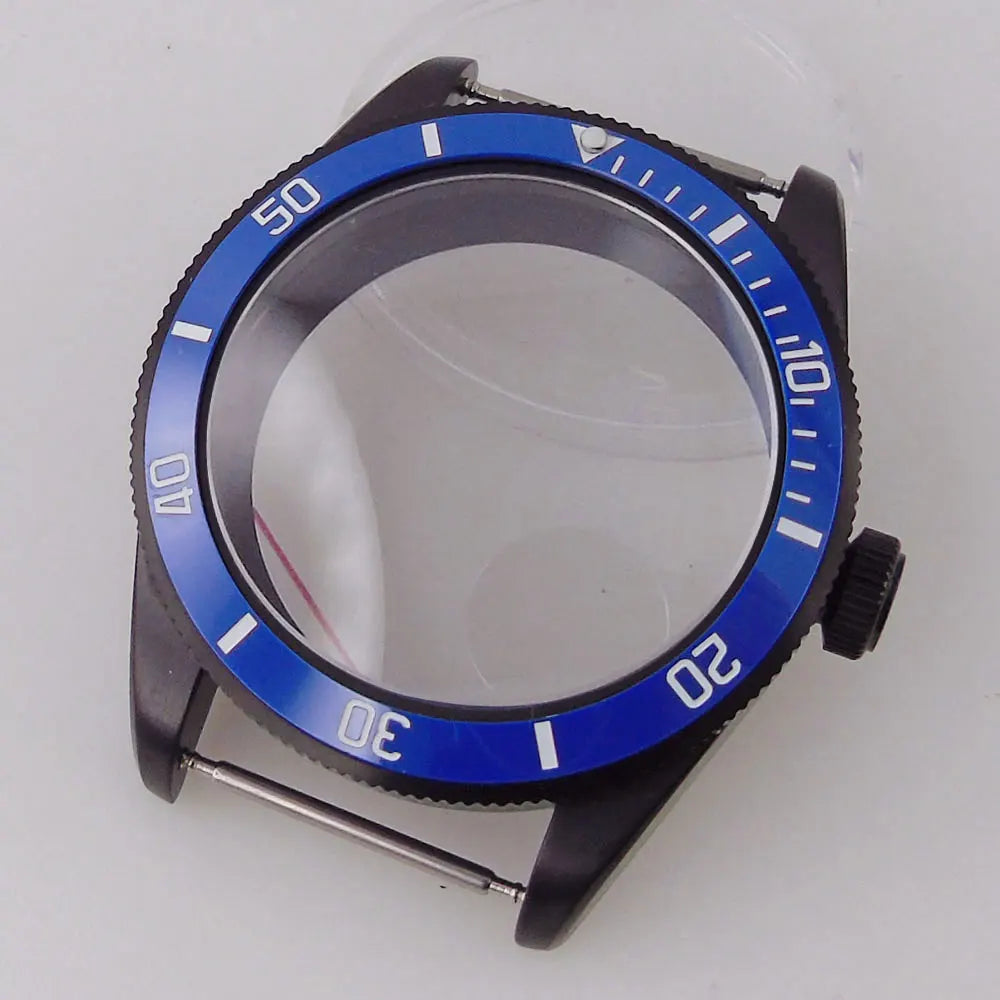 39mm PVd Black Rose Gold Dive Watch Case BB58 Mod 20BAR Waterproof Dome Sapphire Glass 39mm Black Bay Watch Case for NH34 NH35 NH36 NH70 ETA2824 PT5000 Watch Parts (Copy)