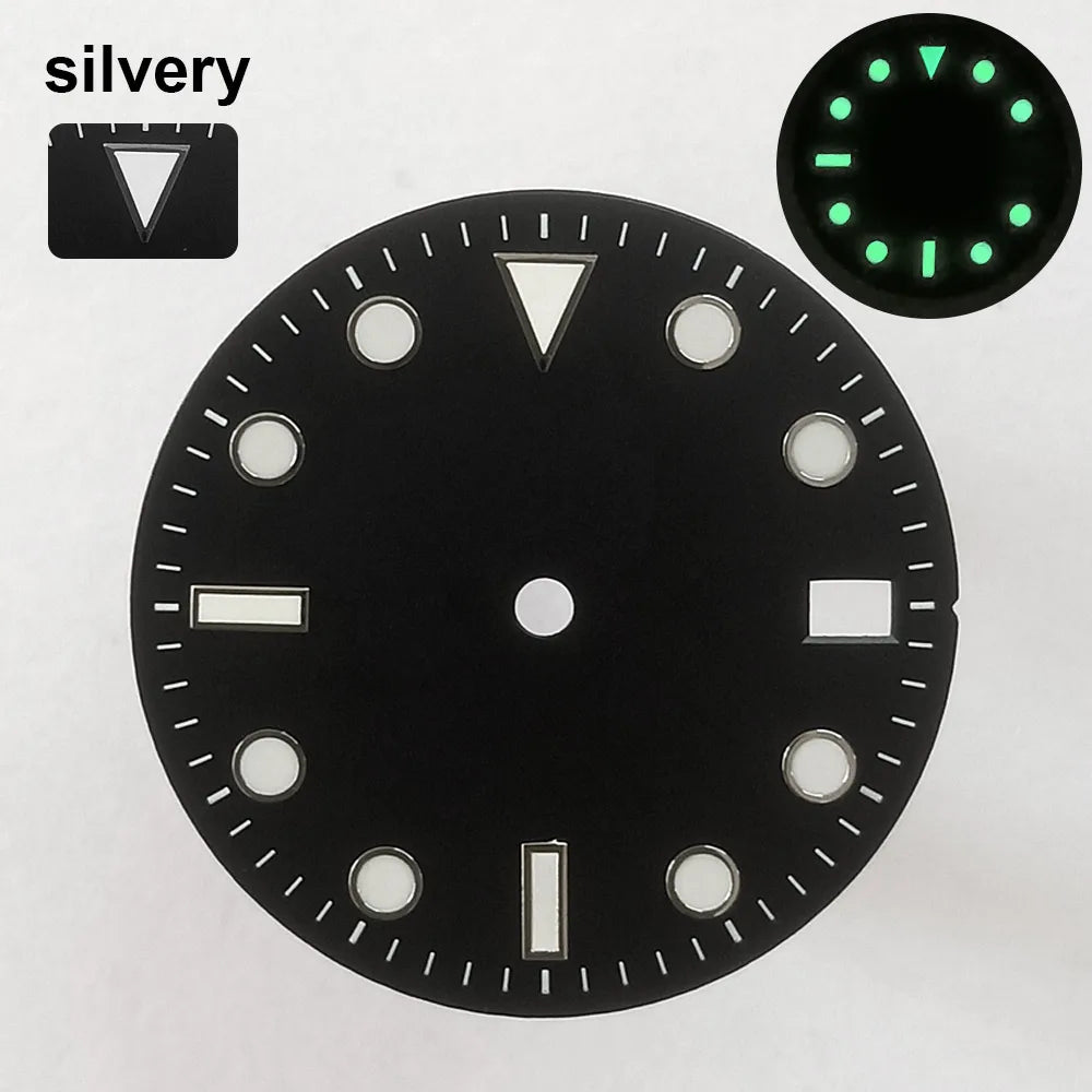 151 type of dials Submariner 28.5mm dial with calendar window suitable for NH35 movement luminous dial can support DIY dial customization name/logo