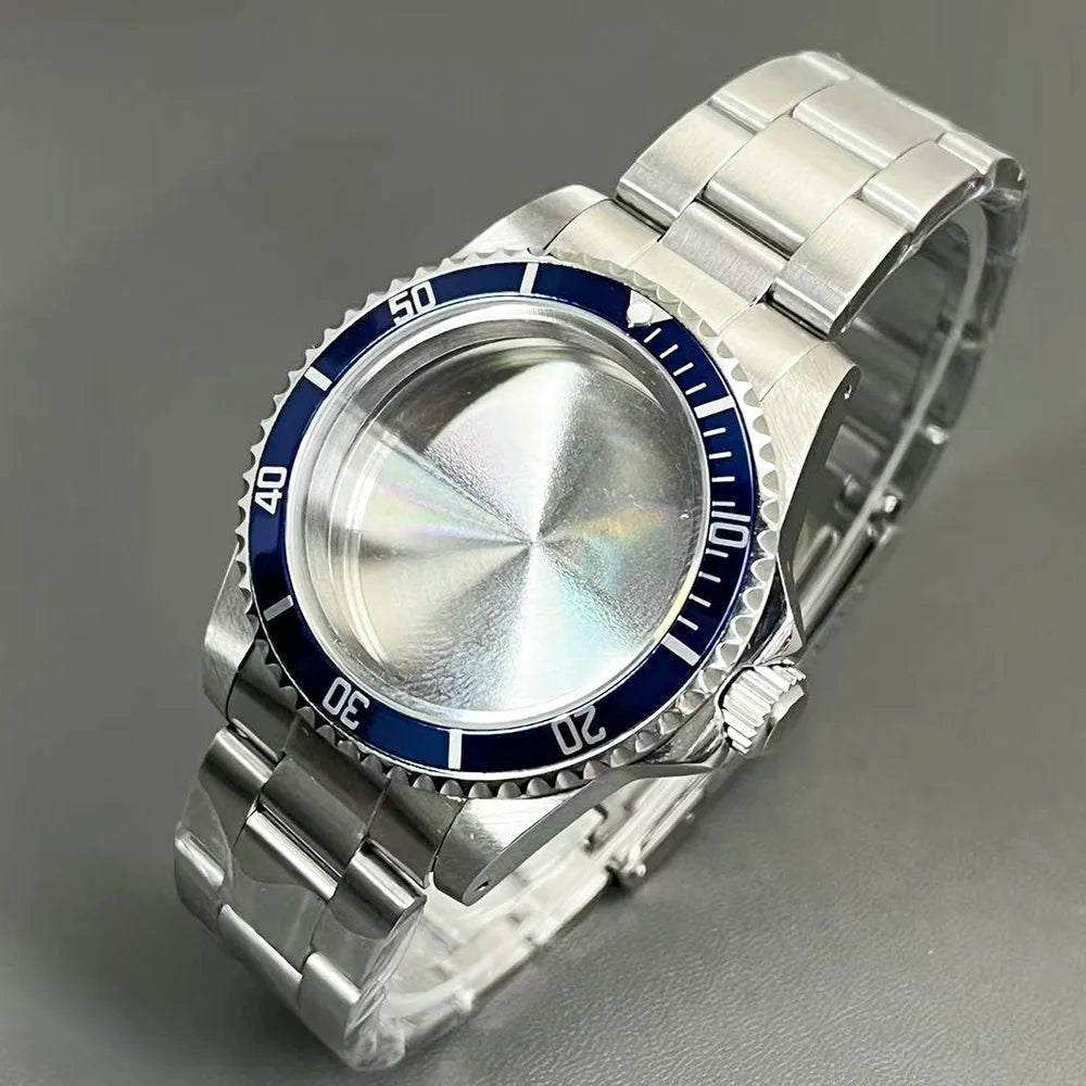 Retro Diver case 39mm,10bar waterproof stainless steel sapphire crystal case, suitable for NH34, NH35, NH36 mechanical movement accessories