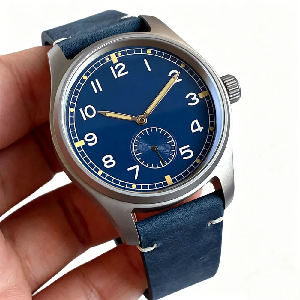 Solid Bronze titanium Hand Winding Watch Tandorio TD931B 39mm Sapphire Pilot ST1701 Automatic 20ATM