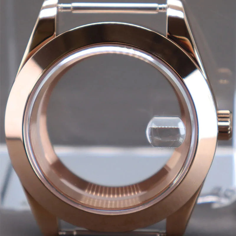 Explorer Watch Case 36mm/39mm Silver Rose Gold yellow Gold Two tone Sapphire 316L stainless Steel For Nh35 Nh36 NH34 NH38 Nh70 Miyota 8215 8285Movement