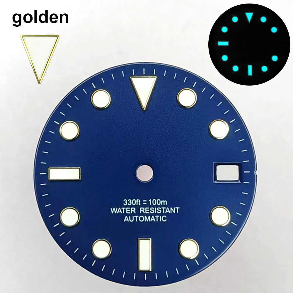 151 type of dials Submariner 28.5mm dial with calendar window suitable for NH35 movement luminous dial can support DIY dial customization name/logo
