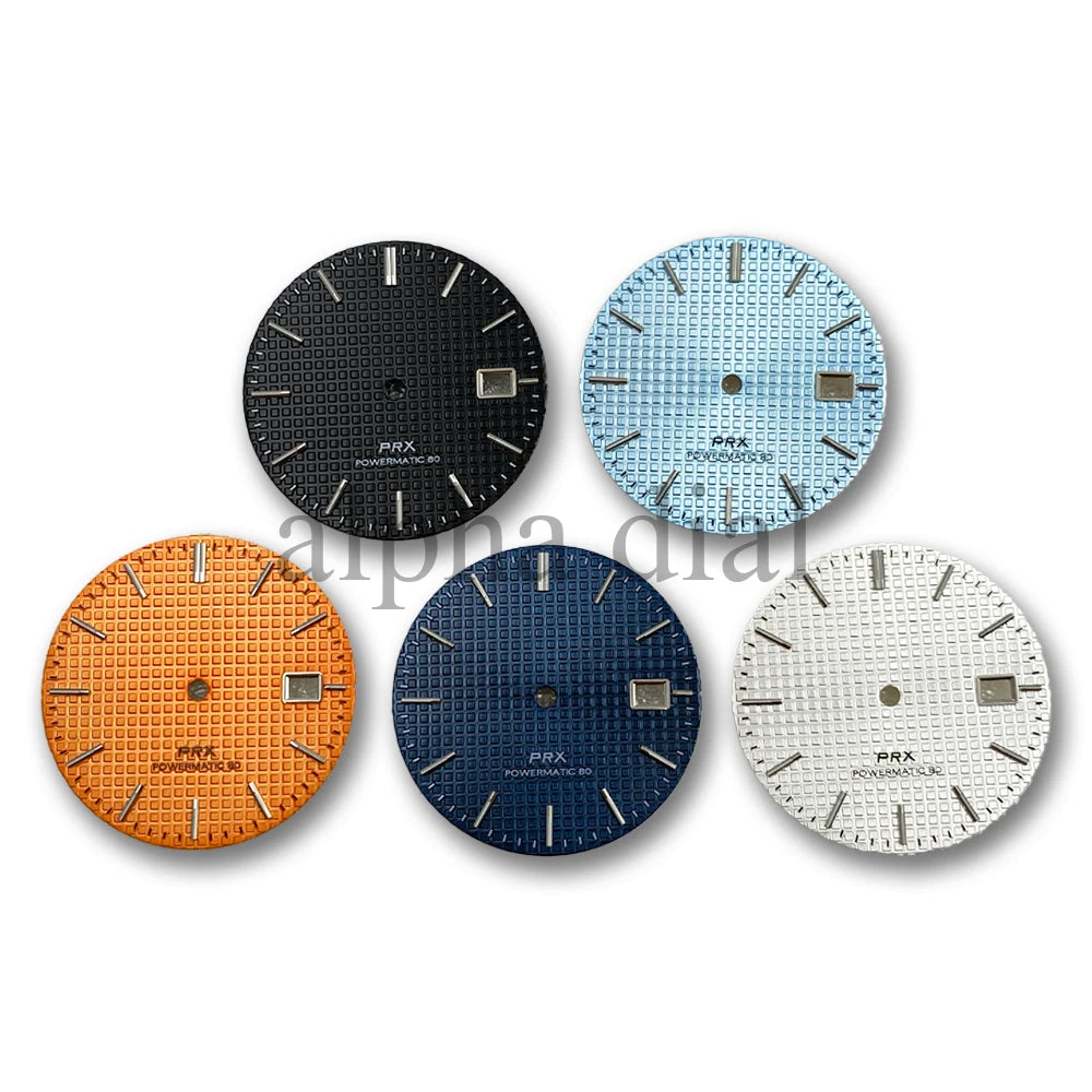 31.8mm Watch Dial No Logo Waffle Texture Thin Markers Watch Dial Mod Fit For PRX AP Seiko NH35/36 Movement Case Parts Hands Accessories