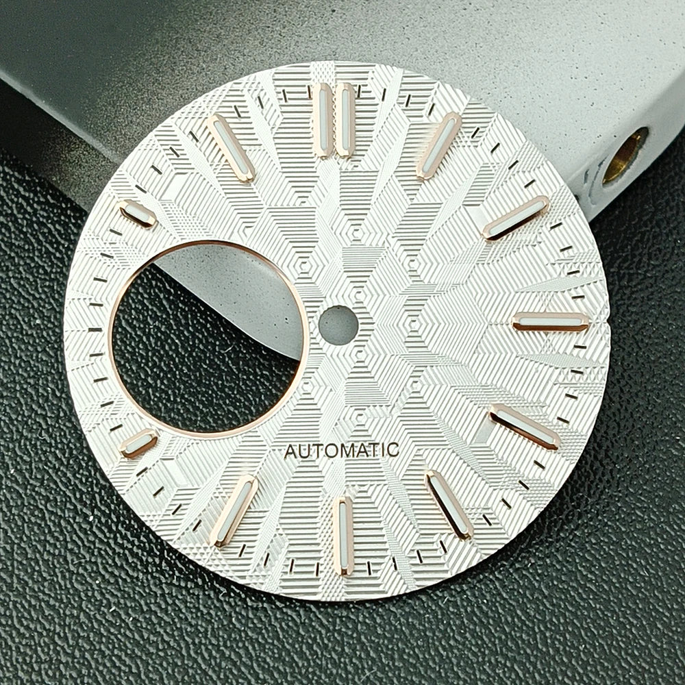 NH38 Watch Dial man watch Custom logo dial green luminous suitable for NH38 movement watch accessories