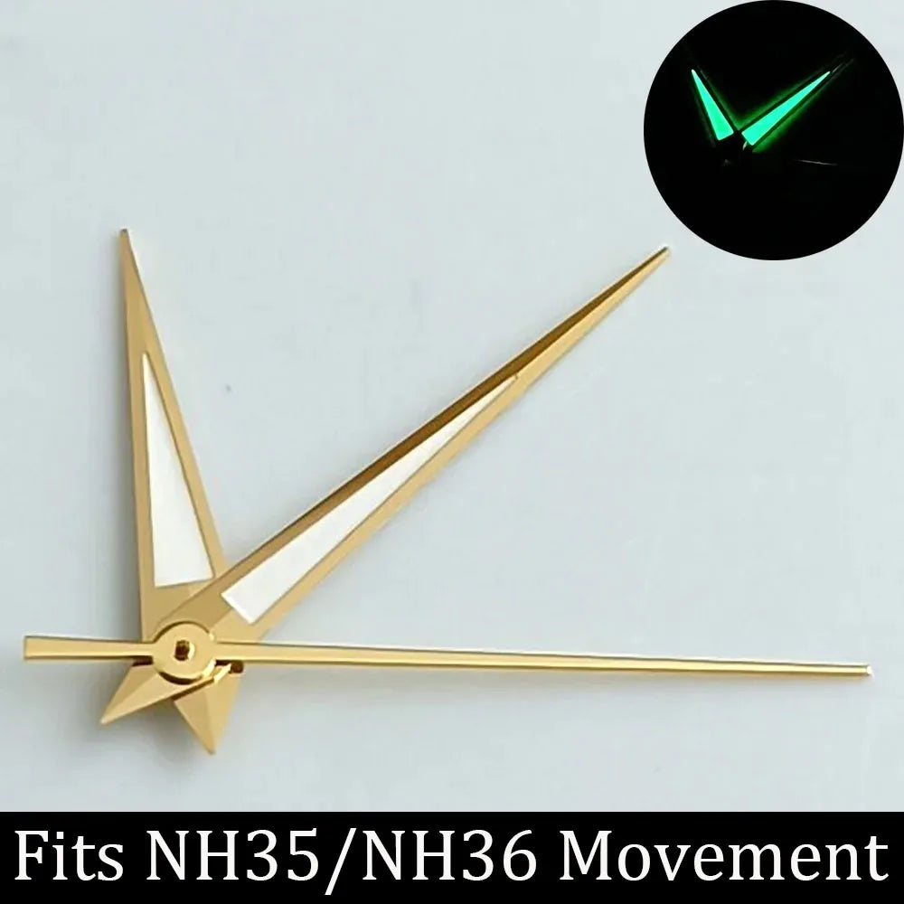 high-quality Watch accessories watch pointer NH series 35 NH36 hands green luminous suitable for N H35/ NH36 movement