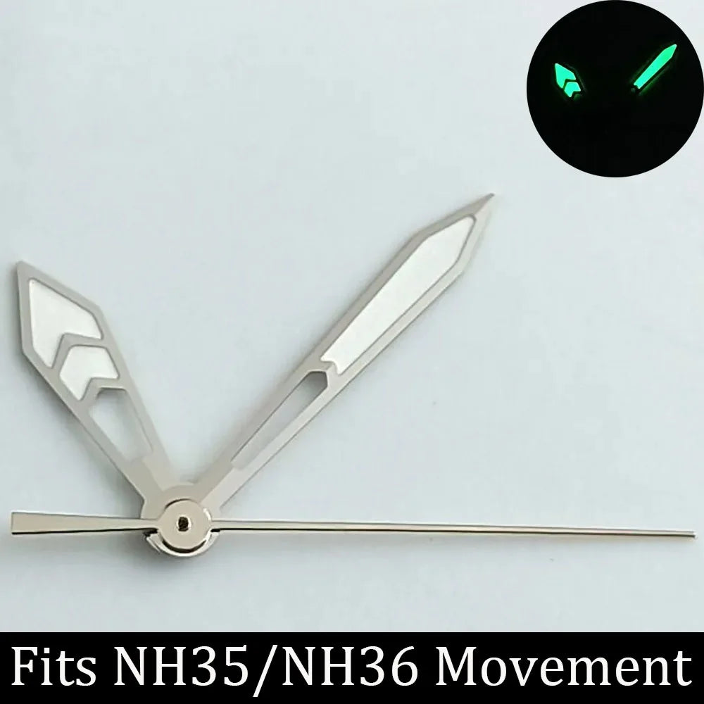 high-quality Watch accessories watch pointer NH series 35 NH36 hands green luminous suitable for N H35/ NH36 movement