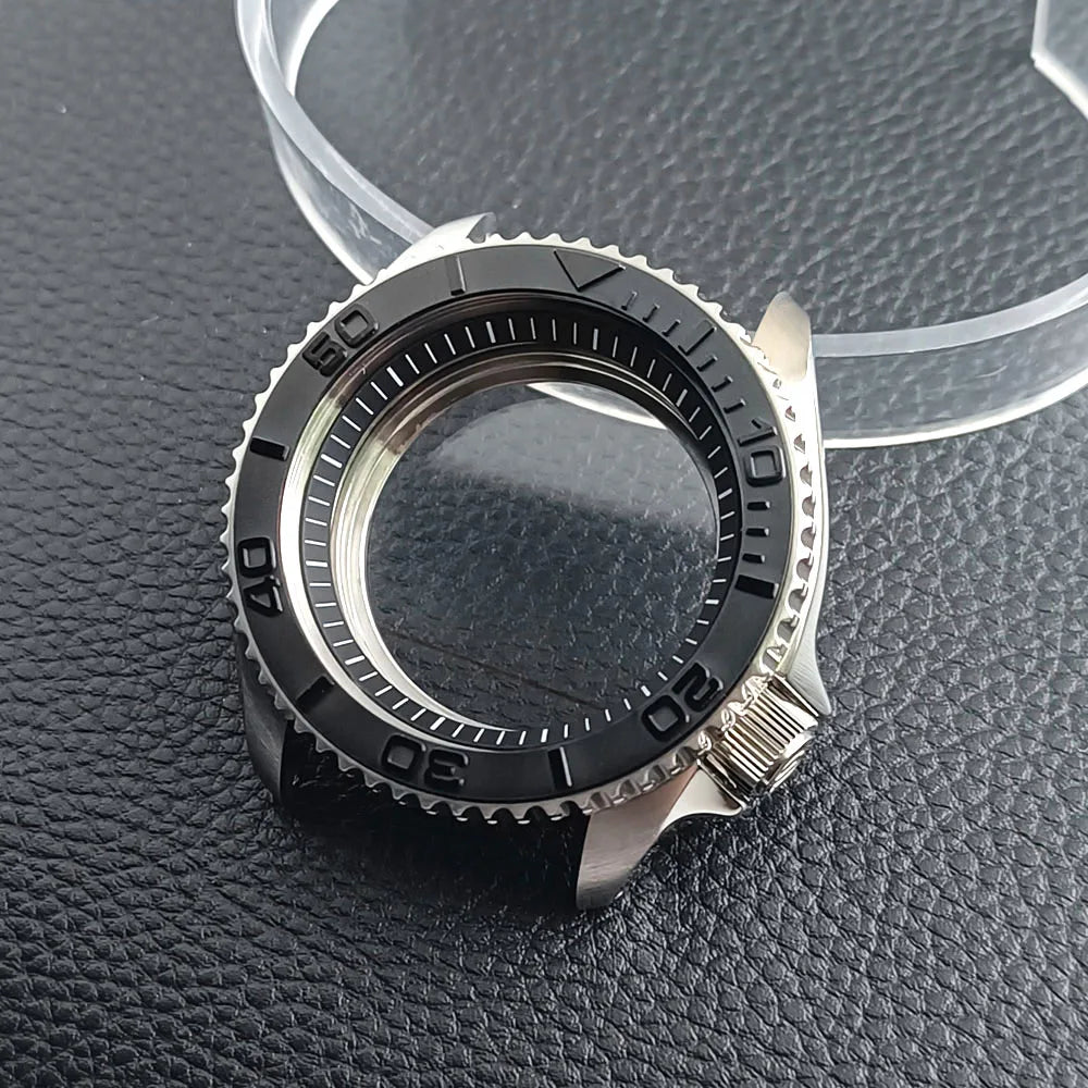 42mm Skx007ケースMod for NH35 316スチールケース NH35 NH36ムーブメント/ダイヤルケース プレーンサファイアガラス 22mmストラップ ウォッチボックス