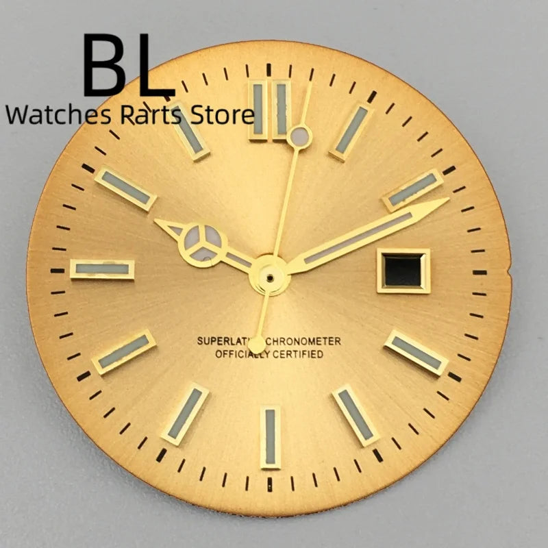 24.5MM Dial for women's watch Sunburst NH05 Watch Dial Gold Rose Sticks Number Women's Mechanical Watch Modified Parts Fit 31mm NH05 NH06 Watch