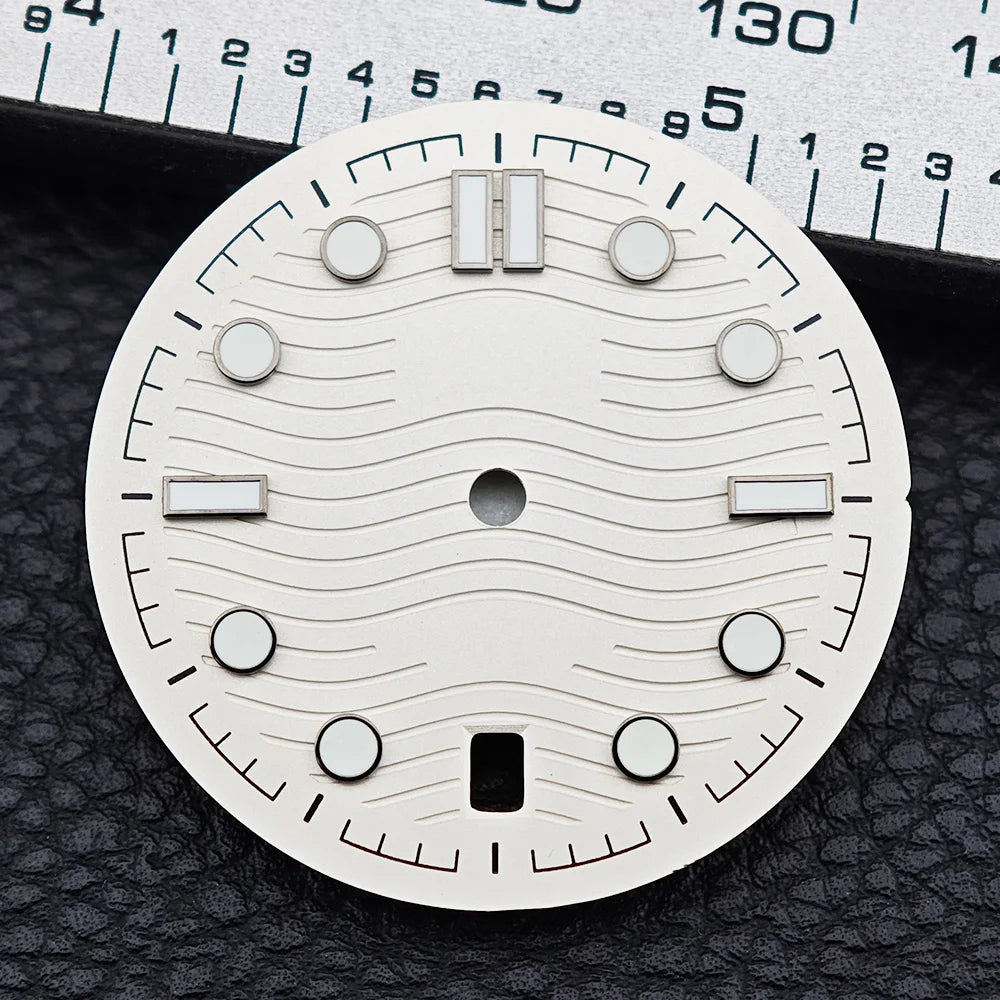 31.7mm seamaster Watch Dial For 300 Series NH35 NH36 Movement 6 O‘clock Date C3 Green Luminous Mechanical Watch Parts