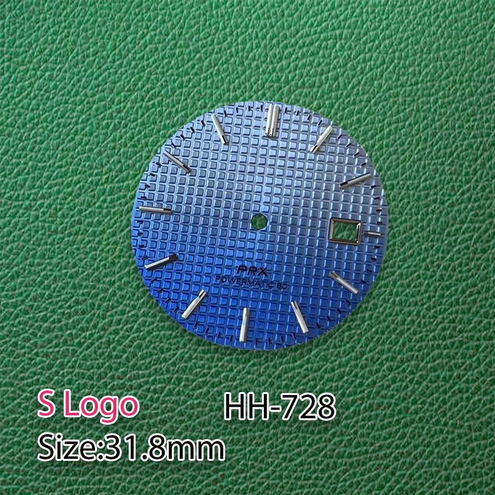 31.8mm watch dial PRX dial NH35 Oak dial Dial No Hands Green Luminous Suitable for NH35 NH36 Movement Watch Modification Accessories
