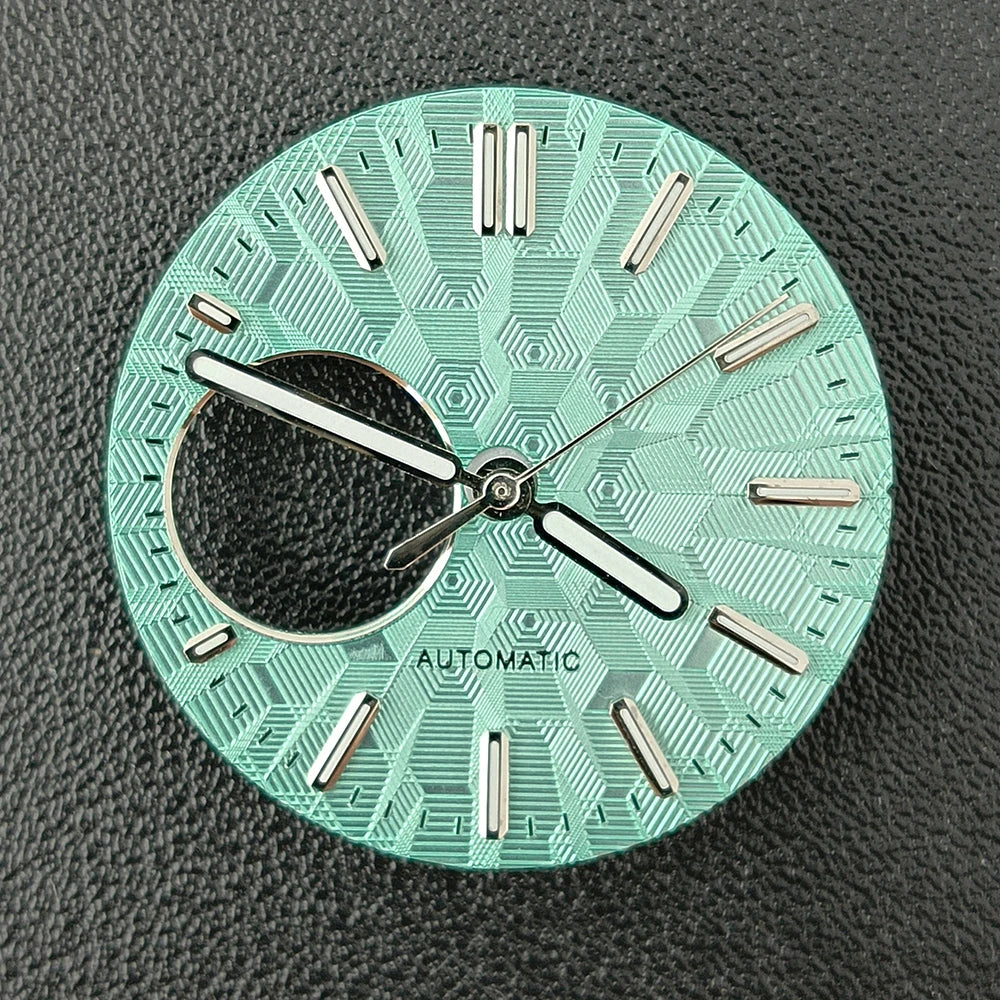 NH38 Watch Dial man watch Custom logo dial green luminous suitable for NH38 movement watch accessories