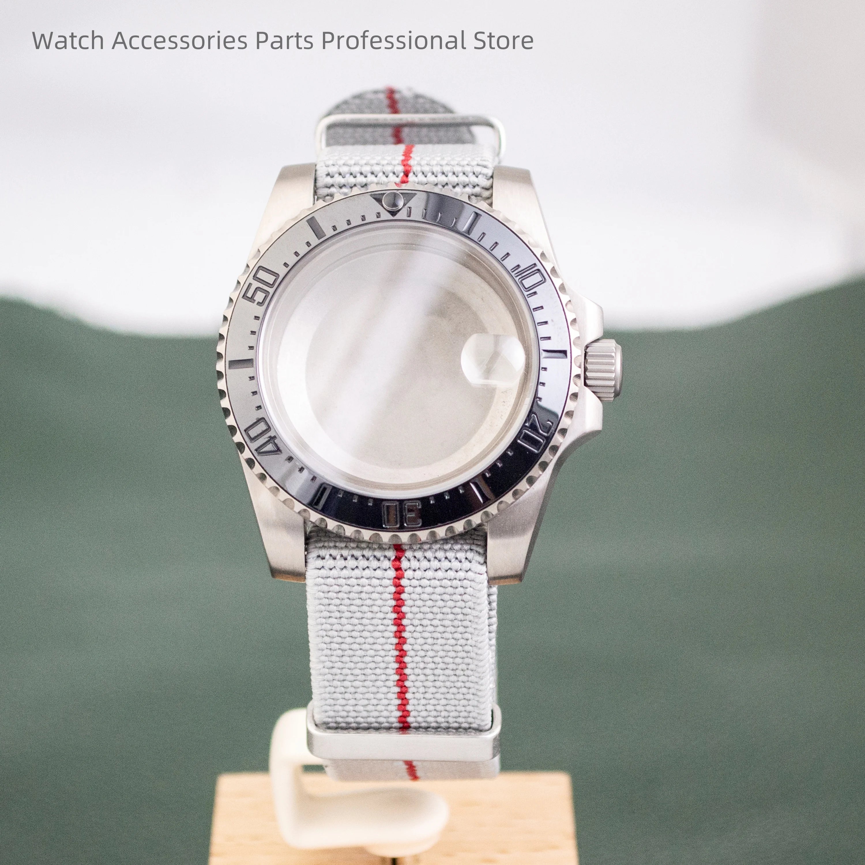 40mm Titanium Watch Case Nylon Strap Sapphire For ETA2824 PT5000 NH35 NH36 SUB GMT Watch Accessories