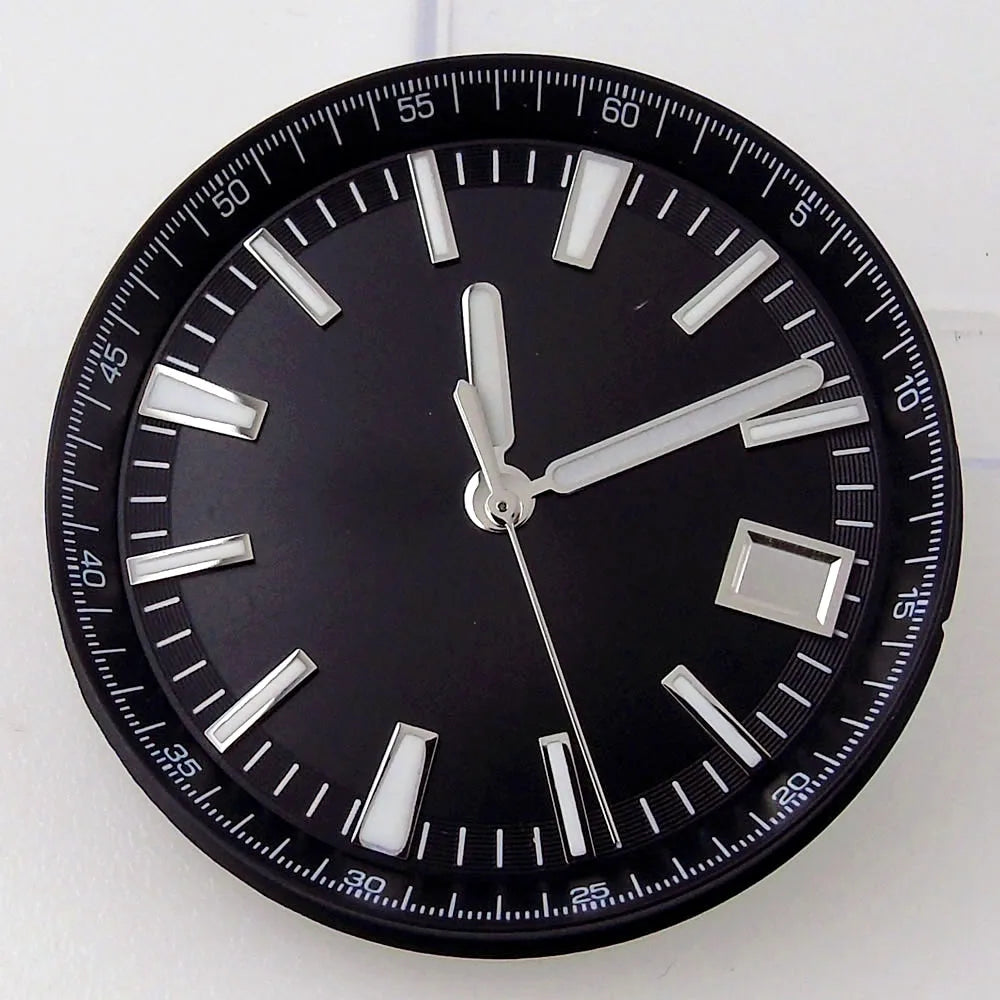 41mm Overseas Watch case NH34 NH35 NH36 NH70 NH72 Movement 33MM Dial Lume Hand Watch Part Mod Brush Finish Bracelet