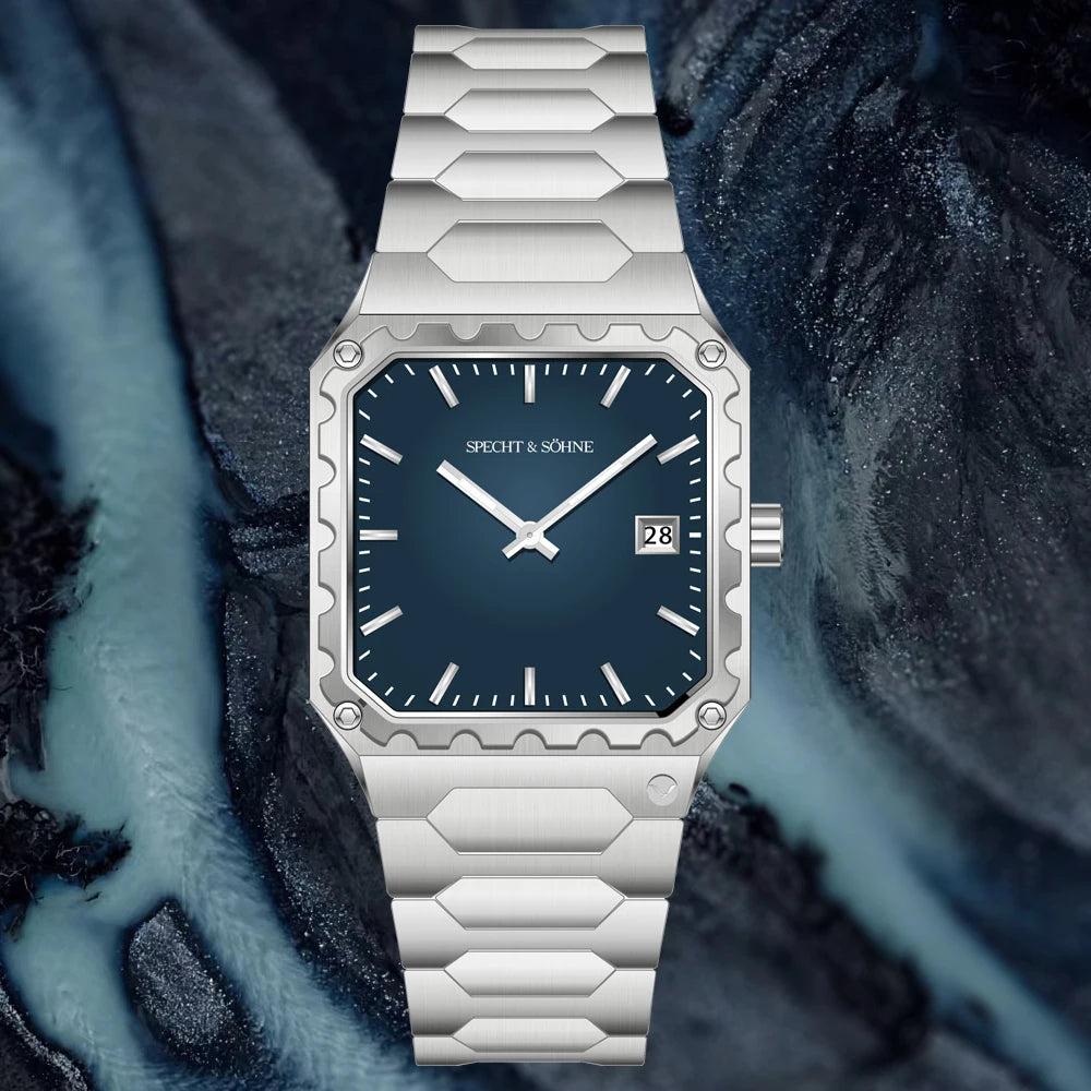 35mm Square 222 Watch Specht & Söhne Japan VX3K Quartz Luminous