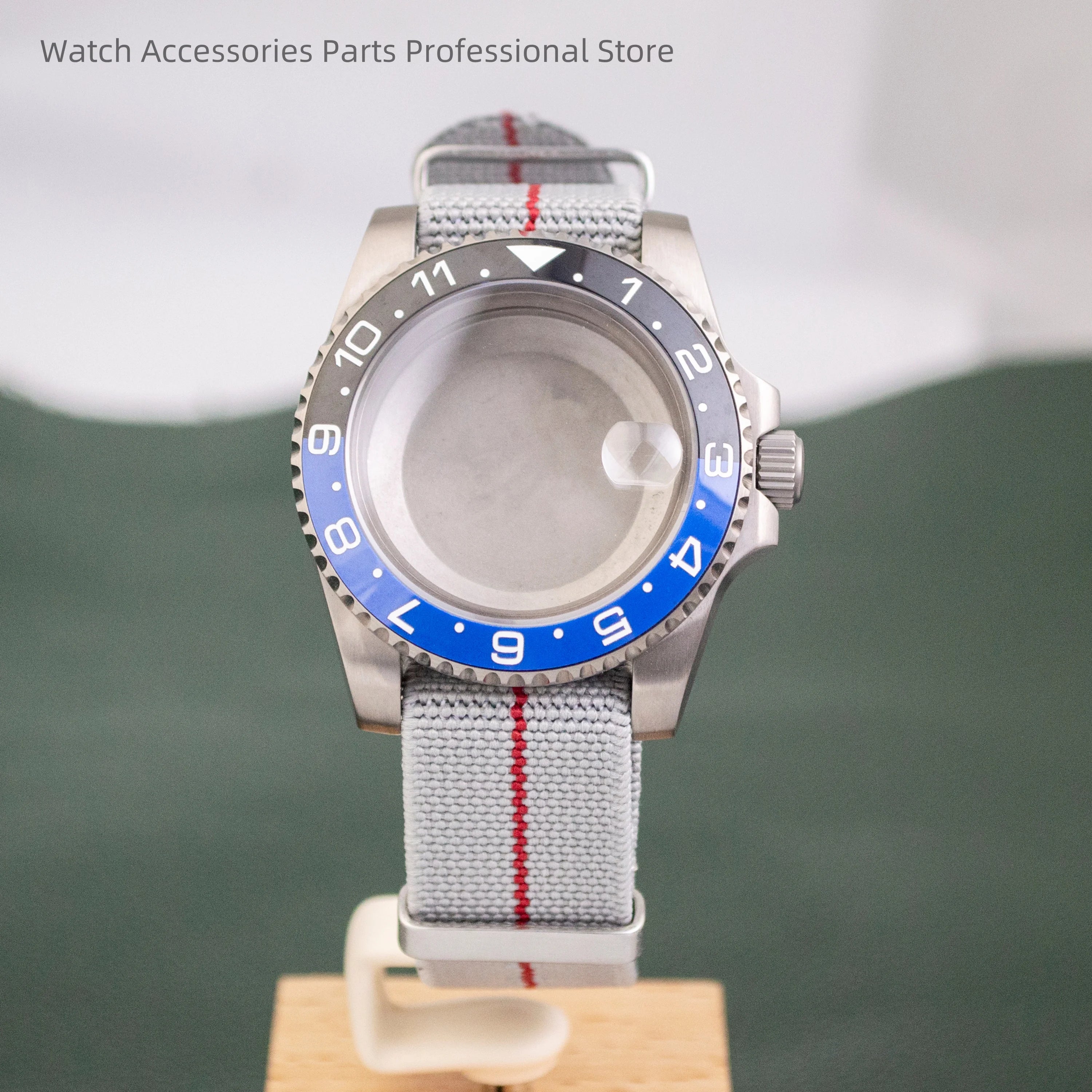 40mm Titanium Watch Case Nylon Strap Sapphire For ETA2824 PT5000 NH35 NH36 SUB GMT Watch Accessories