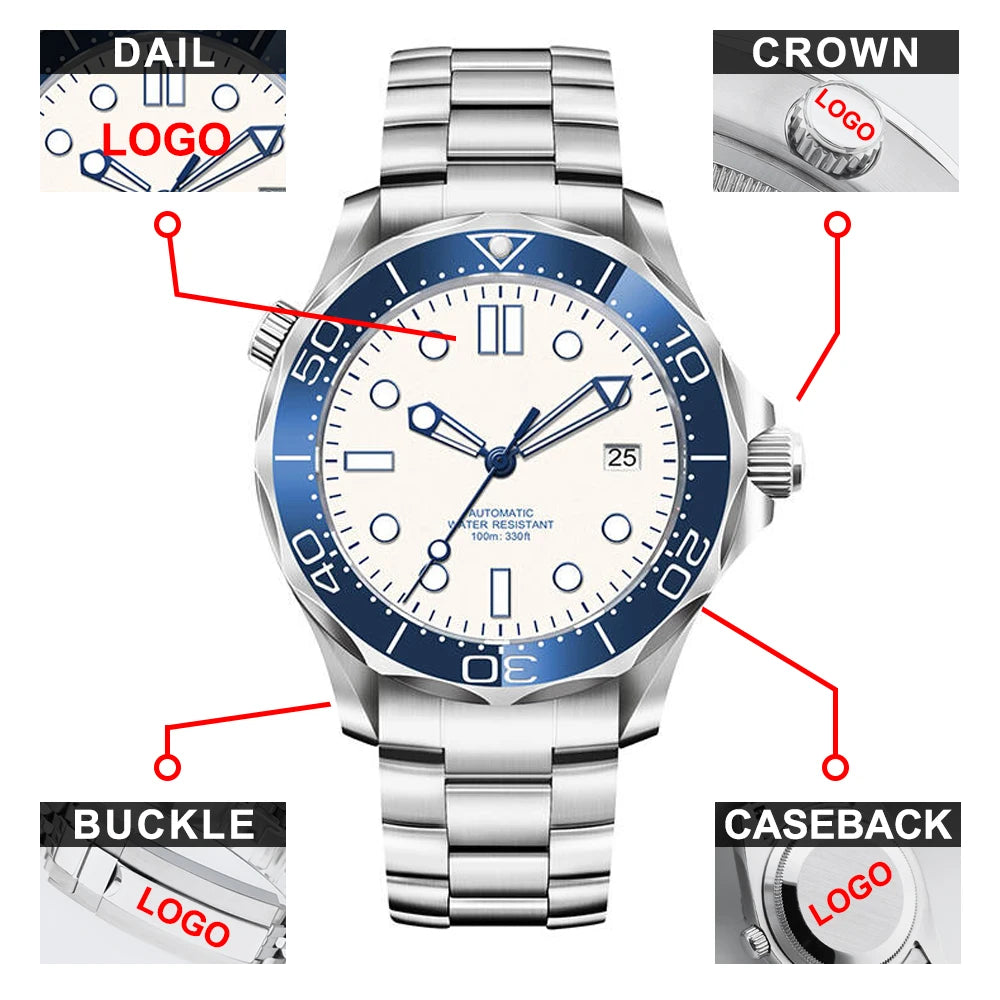 41MM Seamaster 300 Mod CORGEUT 2023 Japan NH35 Sapphire Luminous 10Bar Custom logo