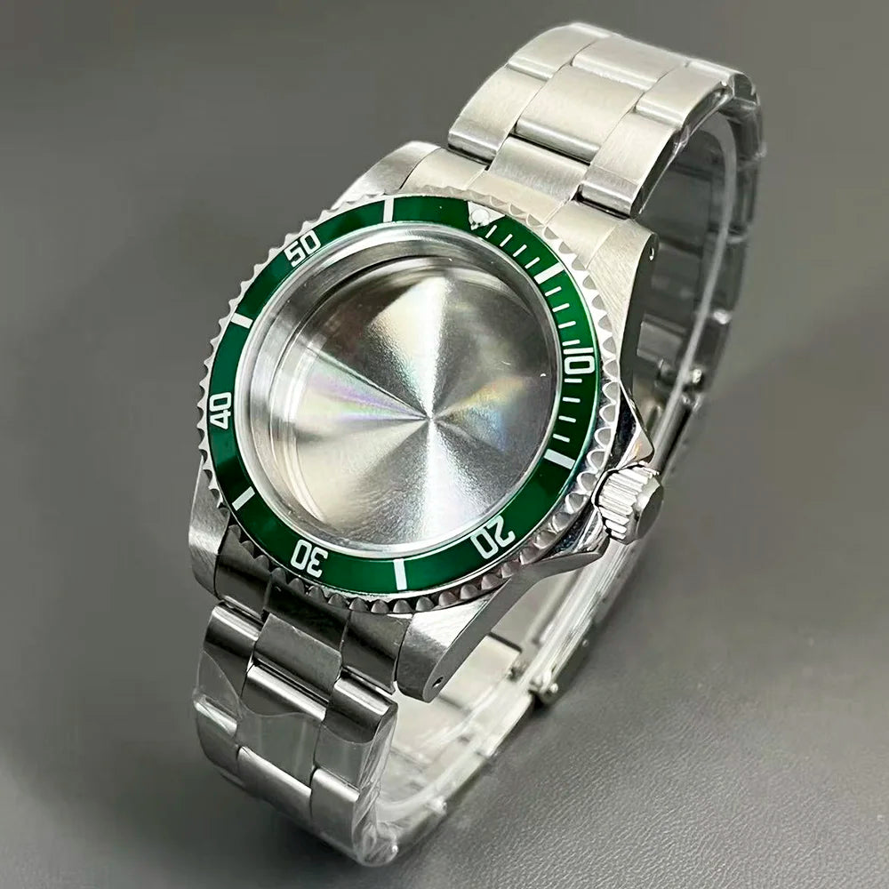 Retro Diver case 39mm,10bar waterproof stainless steel sapphire crystal case, suitable for NH34, NH35, NH36 mechanical movement accessories